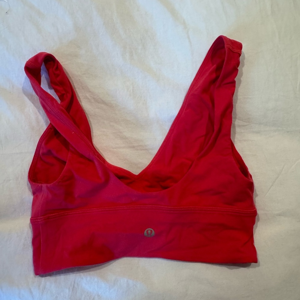 Lululemon Red Align V-Neck Bralette - Soft Support - Picture 2 of 3